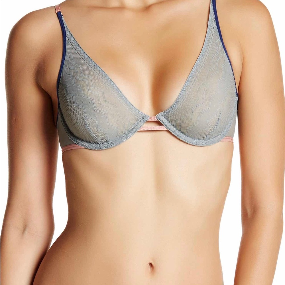 Free People Rose over run underwire 36C NWT
